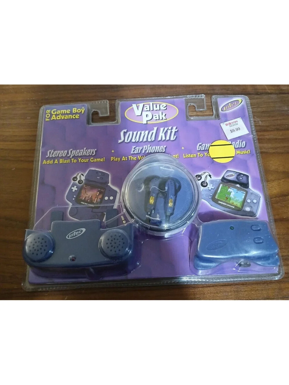 Intec Nintendo Game Boy Advance Stereo Speakers FM Radio Ear Phones (NIB)